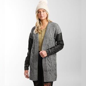 Poem & thread Cable Knit Cardigan Sweater